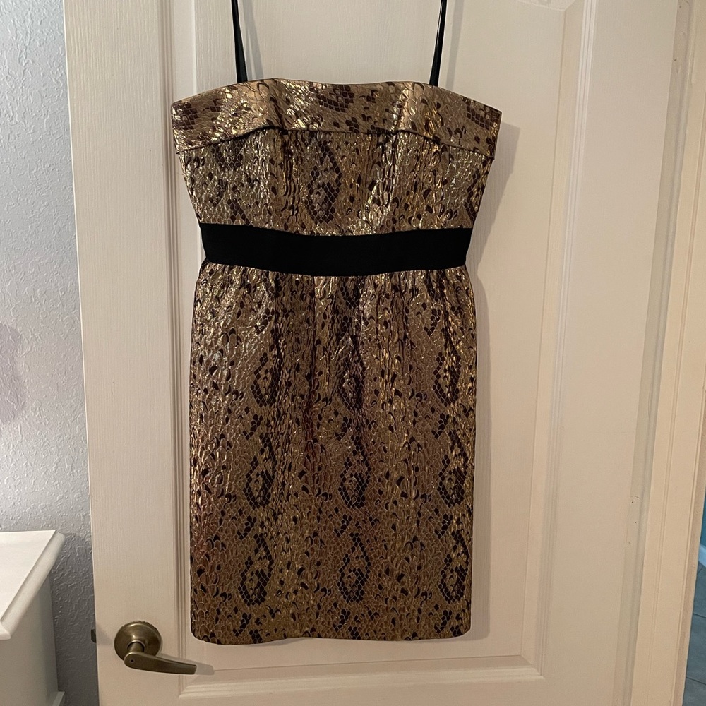 Gold Snakeskin Dress (Convertible Strap/less)